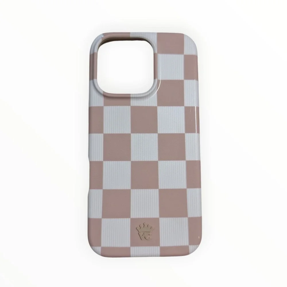 Nn6-U Velvet Caviar‎ Magsafe Case for Apple iPhone 16 Pro - Checker Nude